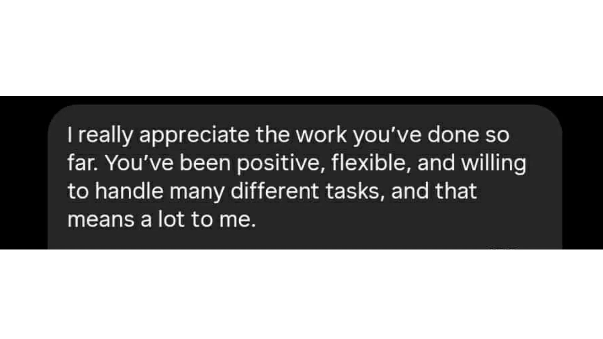Client Testimonial Feedback Screenshot
